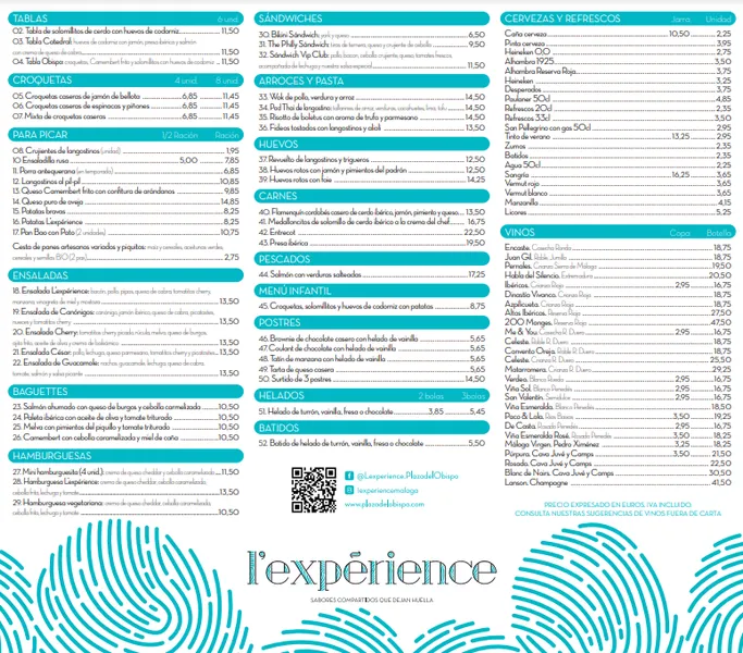 menu 0 of L'expérience