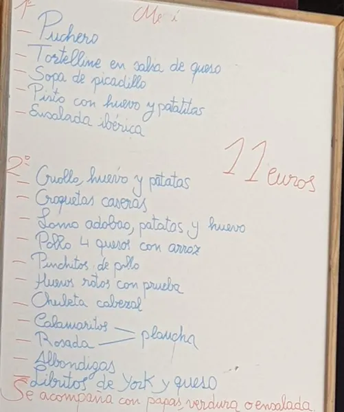 menu 2 of Restaurante El Rincón de Lola