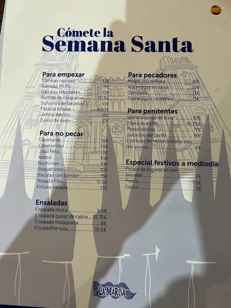 menu 1 of Restaurante La Marina
