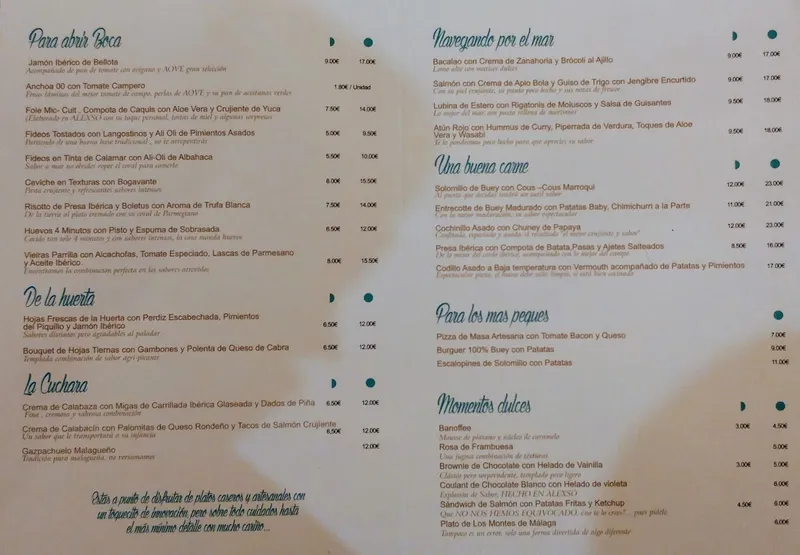 menu 2 of Restaurante Alexso