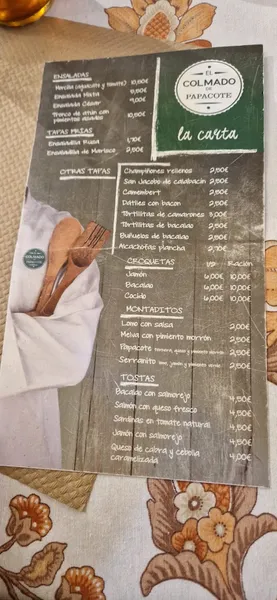 menu 2 of El Colmado de Papacote