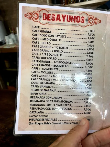 menu 0 of Venta Peña