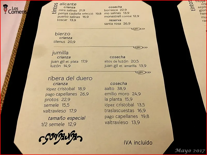 menu 0 of Restaurante Govana