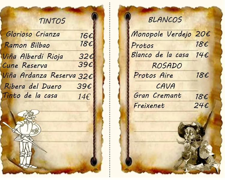menu 0 of La Taberna Ibérica