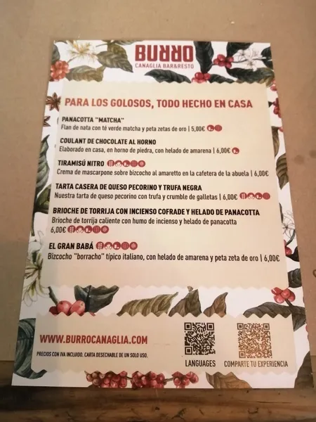 menu 1 of Burro Canaglia Bar&Resto - Nervión