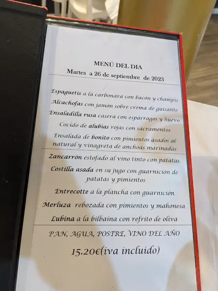 menu 0 of Colon's
