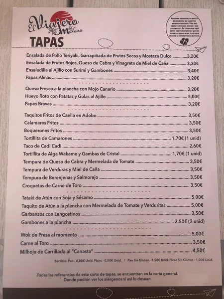 menu 1 of Restaurante El Viajero del Merkao