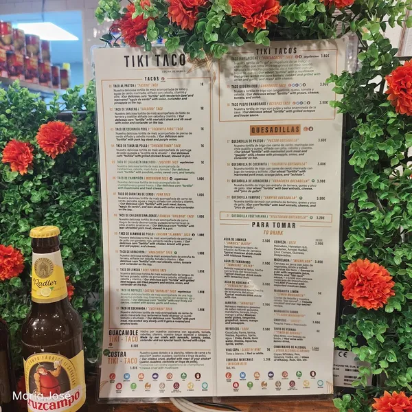 menu 2 of Restaurante Tiki Taco
