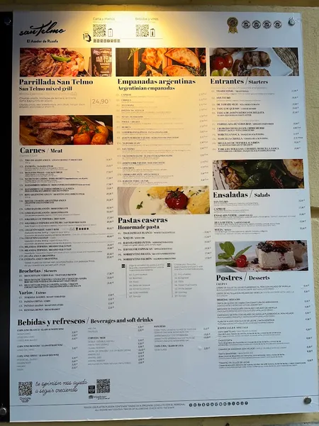 menu 0 of Asador Argentino San Telmo