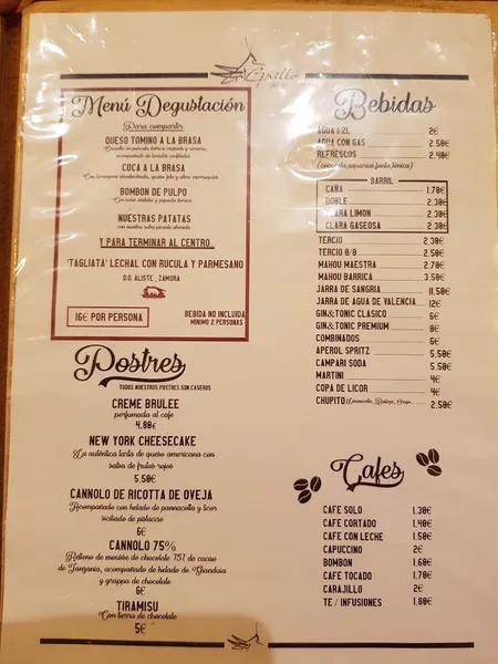 menu 0 of Restaurante Grillo Grill Bar