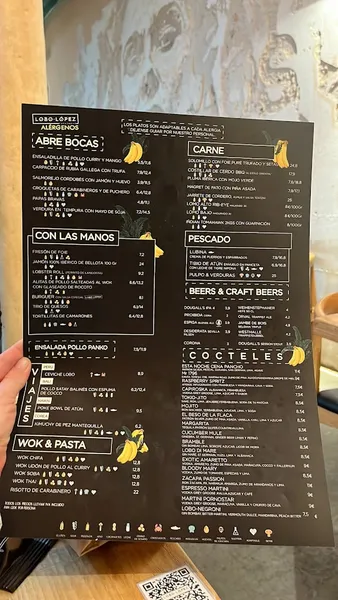 menu 1 of Lobo López