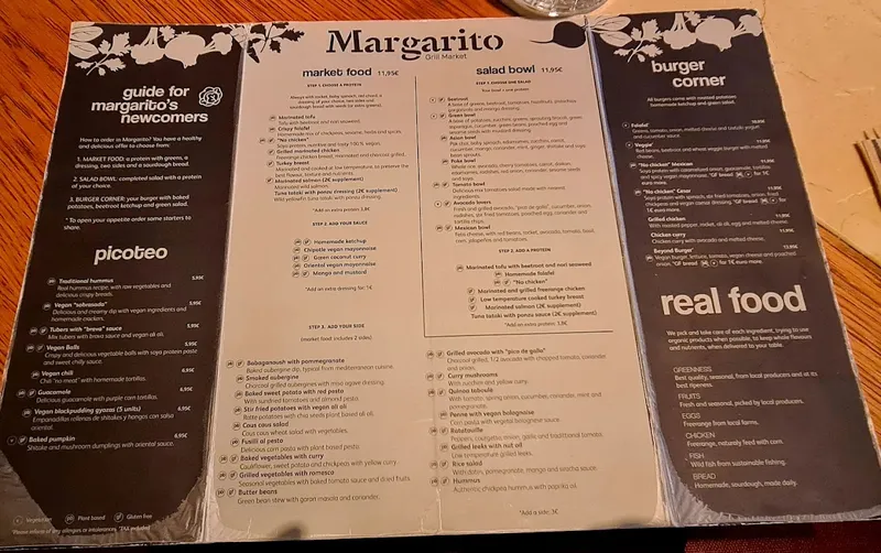 menu 2 of Margarito