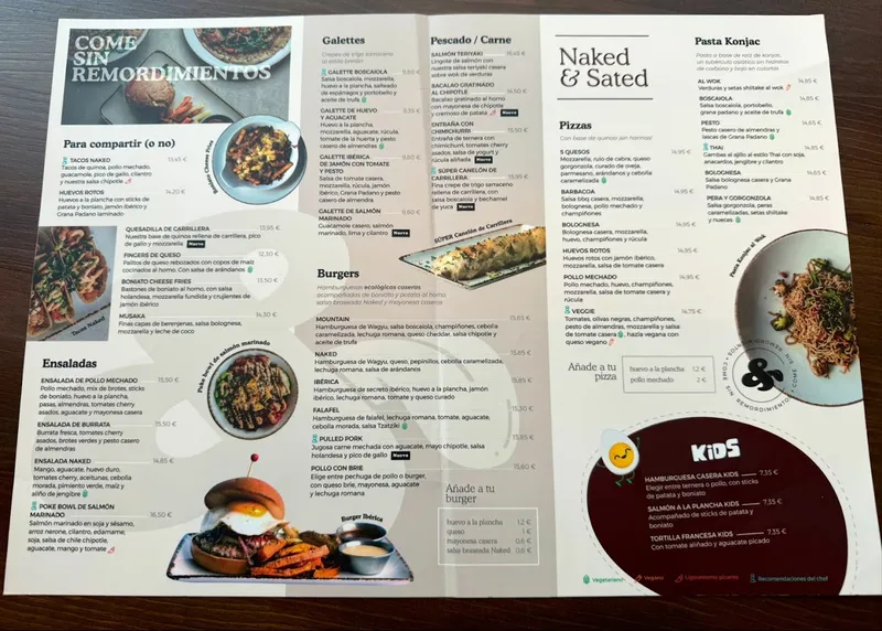 menu 0 of Naked & Sated Bilbao
