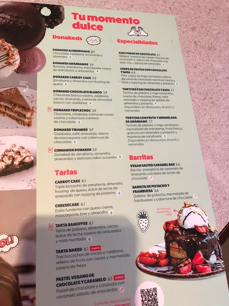 menu 2 of Naked & Sated Bilbao