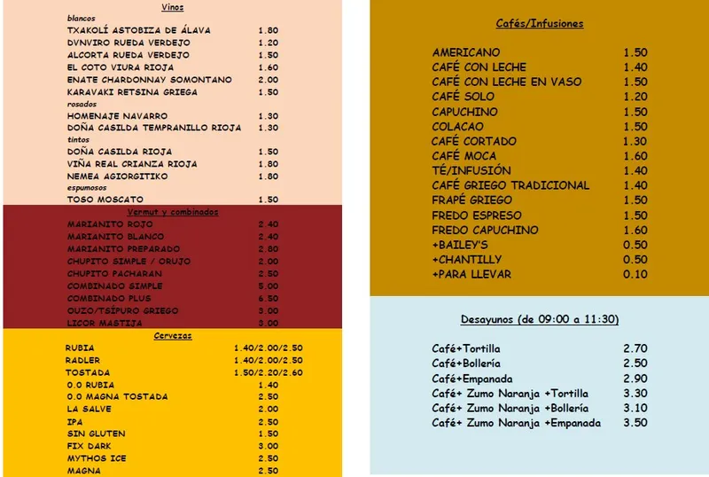 menu 2 of Kalí Órexi by Labocatorio