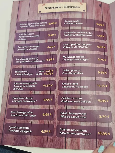 menu 0 of Bar Restaurante Lepanto