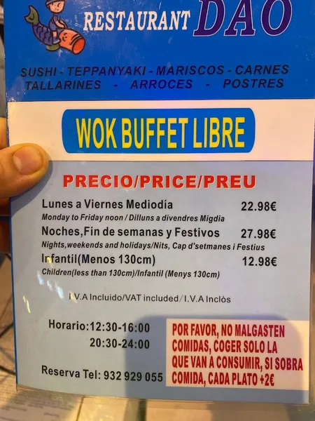 menu 2 of Wok Dao