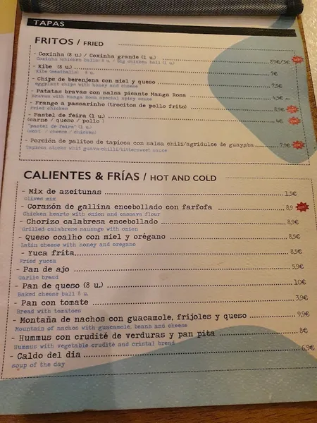 menu 2 of Restaurante Manga Rosa