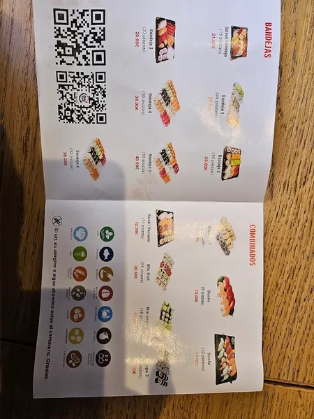 menu 0 of Yi sushi