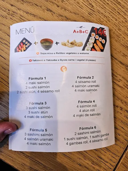 menu 2 of Yi sushi