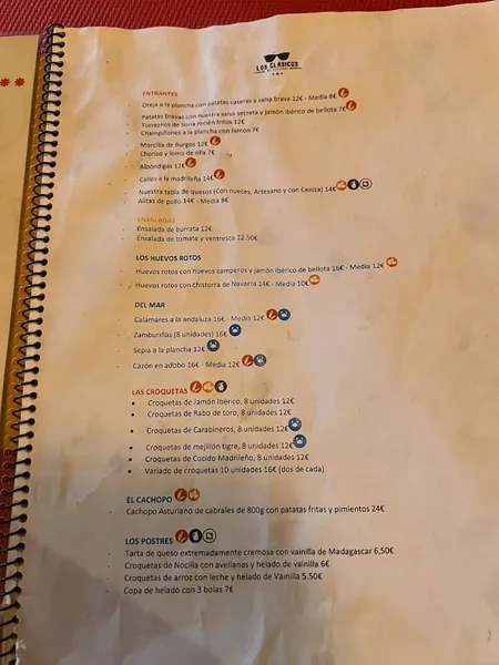 menu 2 of Los Clásicos de Cocituber 2