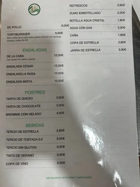 menu 1 of Restaurante Ajo y Perejil