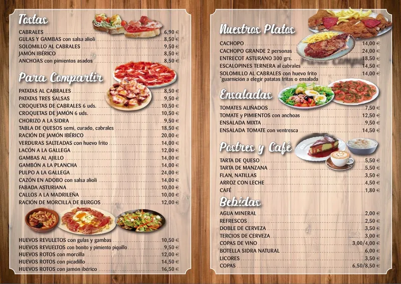 menu 0 of La sidrina de meller