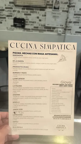 menu 0 of Cucina Simpatica Madrid