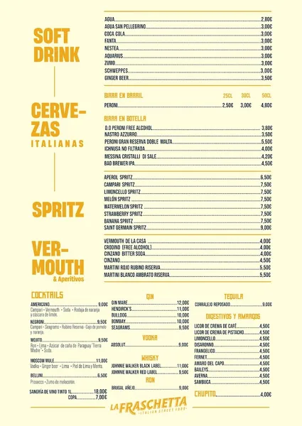 menu 0 of La FRASCHETTA Street Food