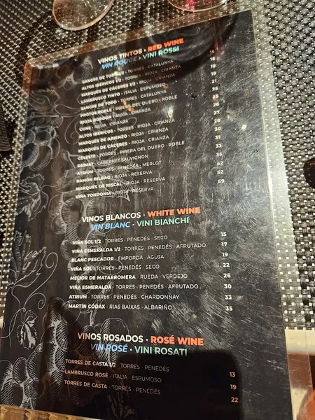 menu 2 of Villa Caprice