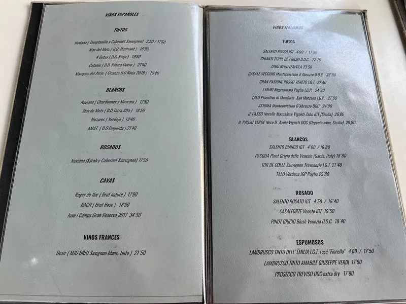 menu 1 of Via Napoli Restaurant Pizzeria