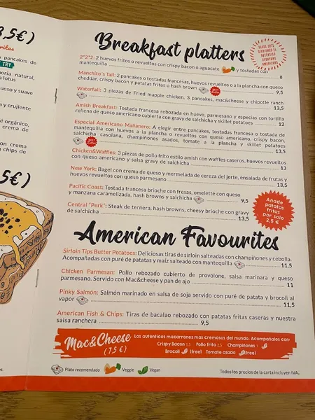 menu 1 of La Desayuneria