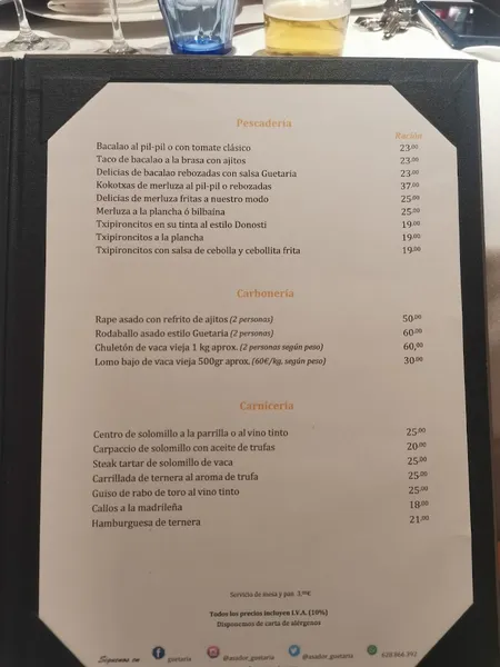 menu 0 of Guetaria Asador 2.zero