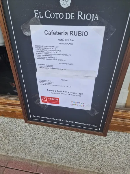menu 0 of Cafeteria Rubio