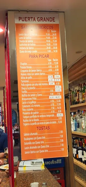 menu 1 of Restaurante en las Ventas Puerta Grande Madrid