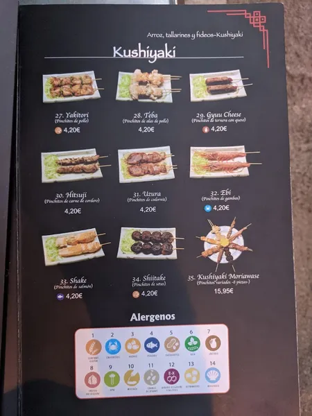 menu 2 of Restaurante Casa Osaka