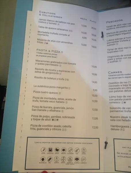 menu 2 of JOTA CINCO