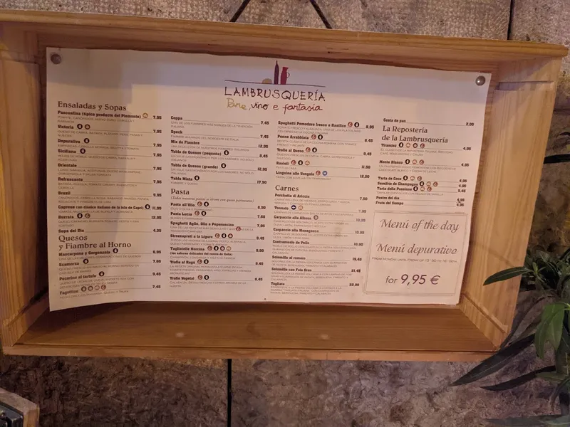 menu 1 of Lambrusquería Caballeros