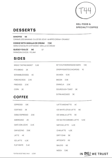 menu 1 of T.44 - TAULAT 44