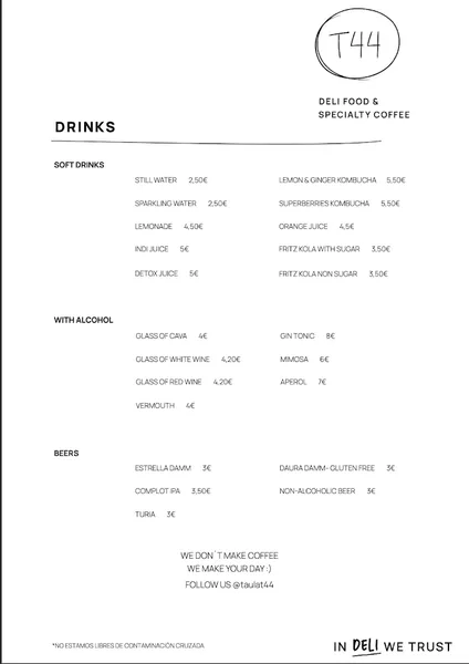 menu 2 of T.44 - TAULAT 44