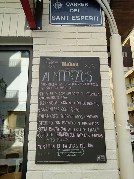 menu 2 of Bar Verbena Benimaclet
