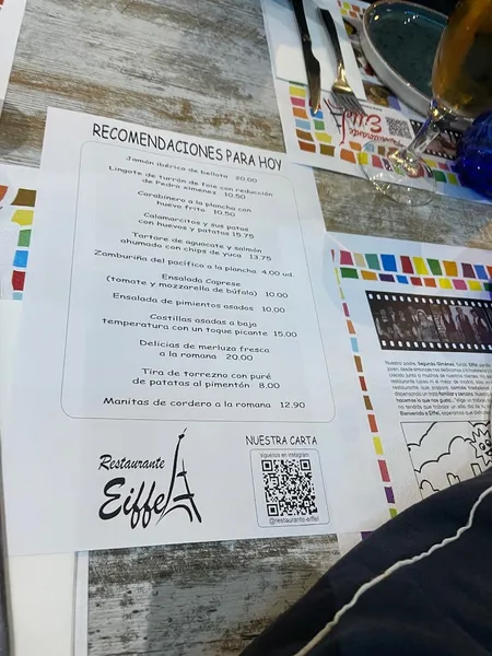 menu 0 of Eiffel Restaurante