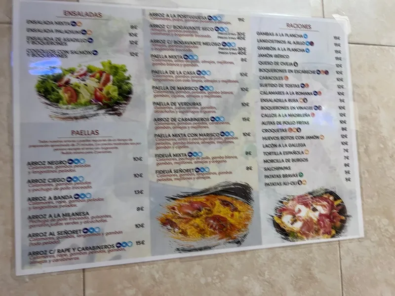 menu 1 of Arrocería Paladium