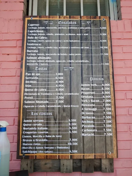 menu 1 of Bar El Barrio