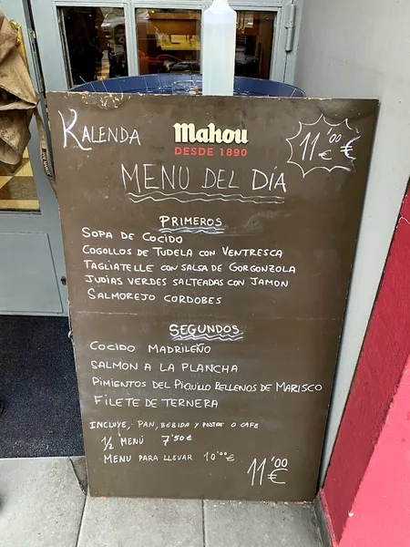 menu 1 of Kalenda