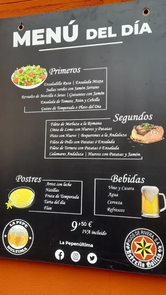 menu 2 of Bar Restaurante La Pepenultima