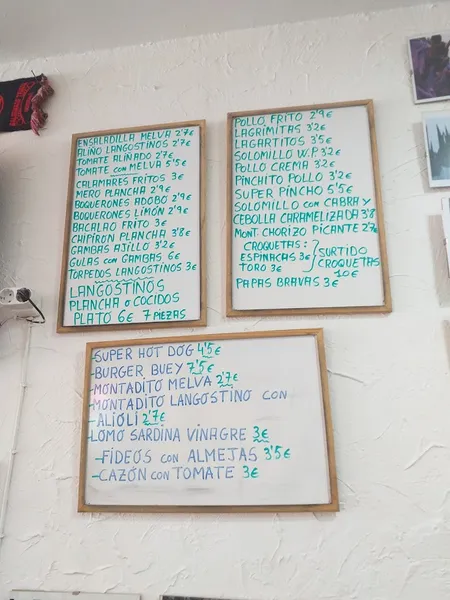 menu 2 of El Gordito de Triana
