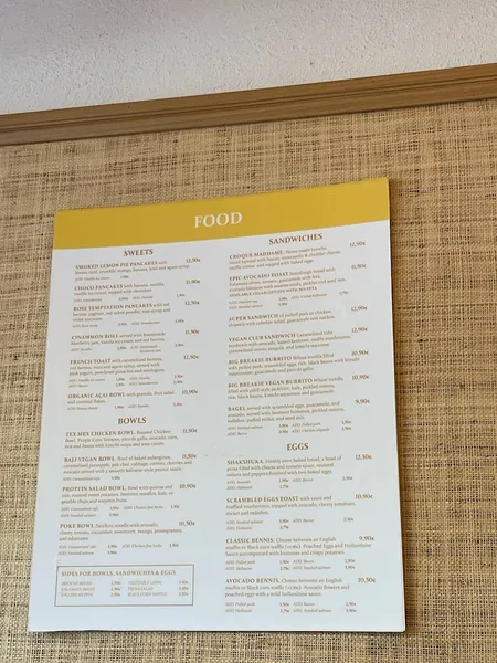menu 1 of Brunch & Cake