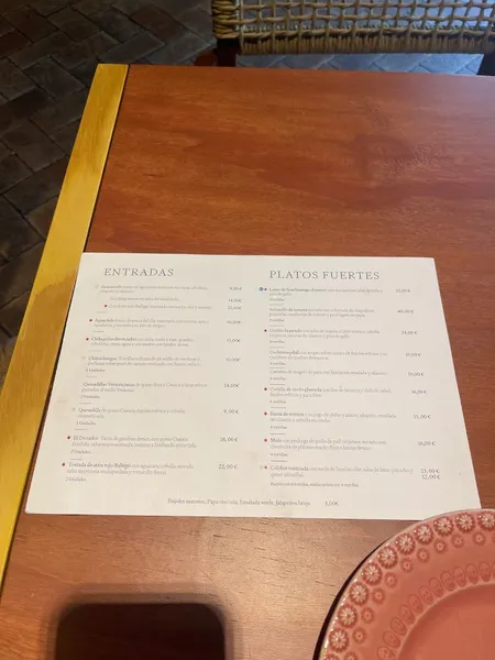 menu 0 of Zicatela