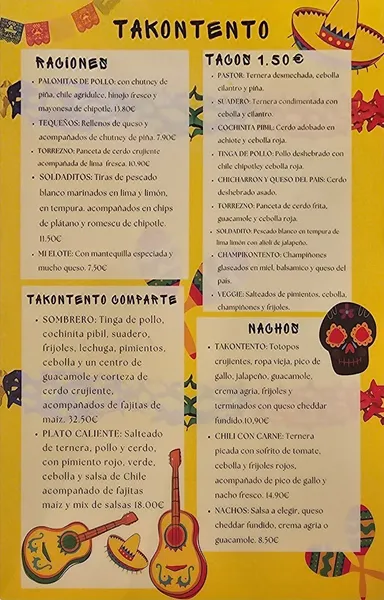 menu 2 of Bar restaurante Takontento